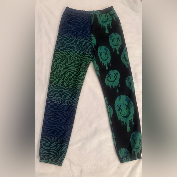 POSTER GIRL dollskills Green and Blue Graphic Pants - Picture 2 of 4